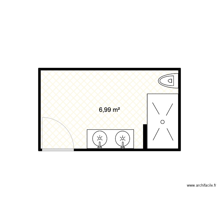 REN22. Plan de 1 pièce et 7 m2