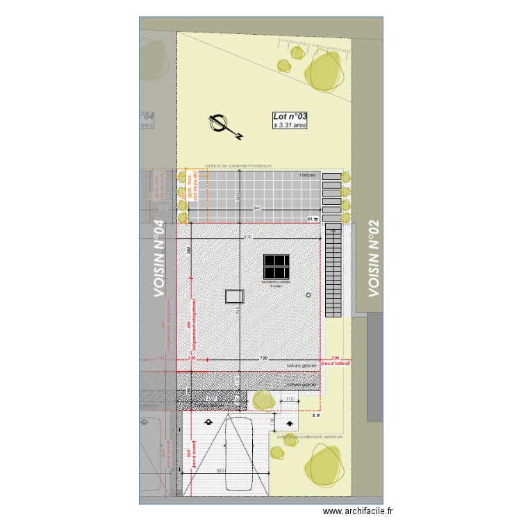 Plan électrique Fabienne - implantation. Plan de 0 pièce et 0 m2