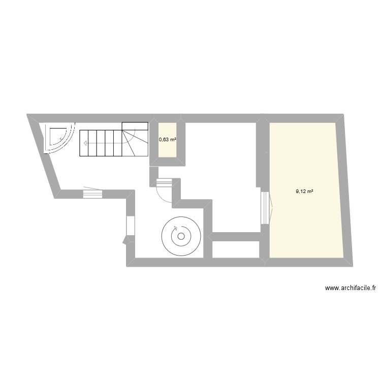 etage2. Plan de 2 pièces et 10 m2