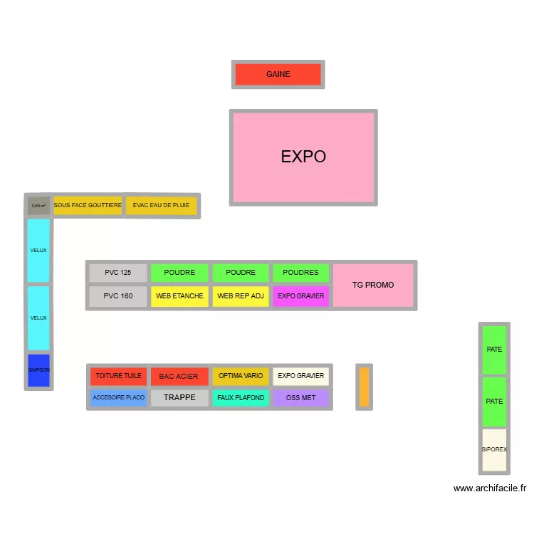 plan gros oeuvre. Plan de 29  et 73 m²