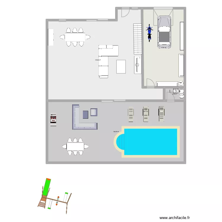 Maison Ethan. Plan de 4  et 297 m²