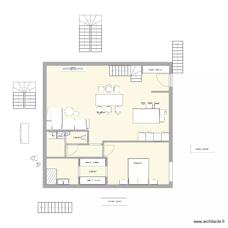 GRAND DUPLEX MODELE 3. Plan de 