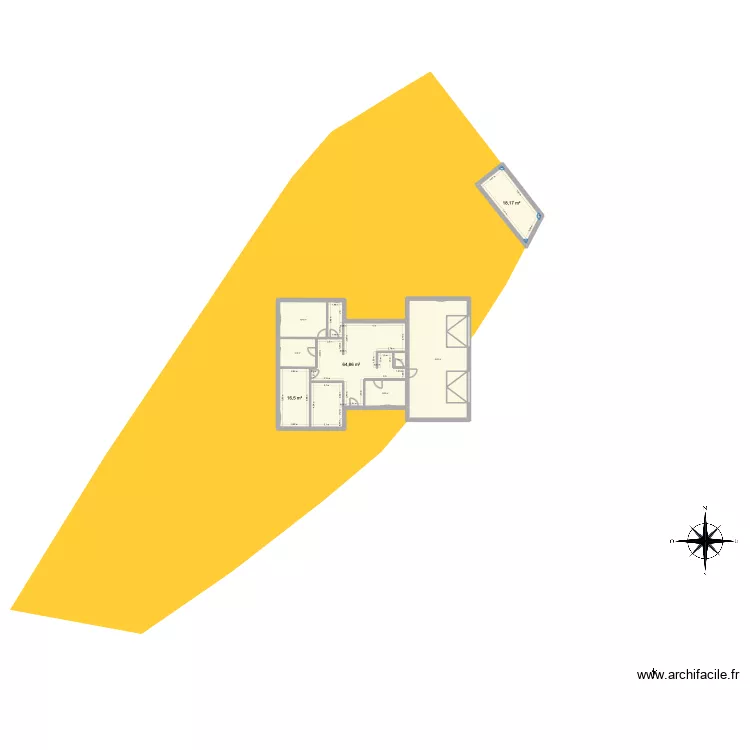 Ladapeyre. Plan de 7 pièces et 182 m²