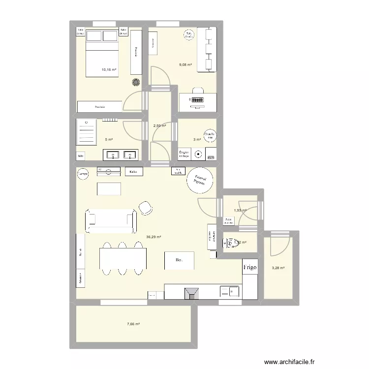 Appt Marche-en-Famenne. Plan de 10  et 74 m²