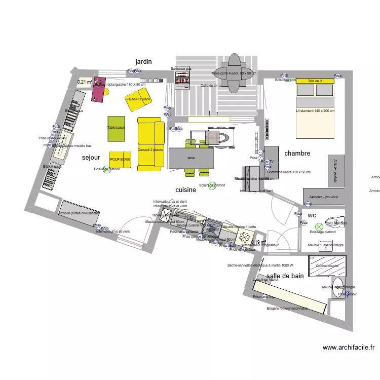 LORIS appartement option 1. Plan de 