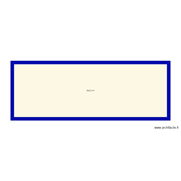 Appart JC Atelier. Plan de 1 pièce et 54 m2