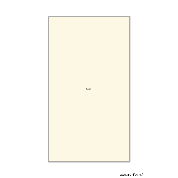 Garage. Plan de 1 pièce et 44 m2