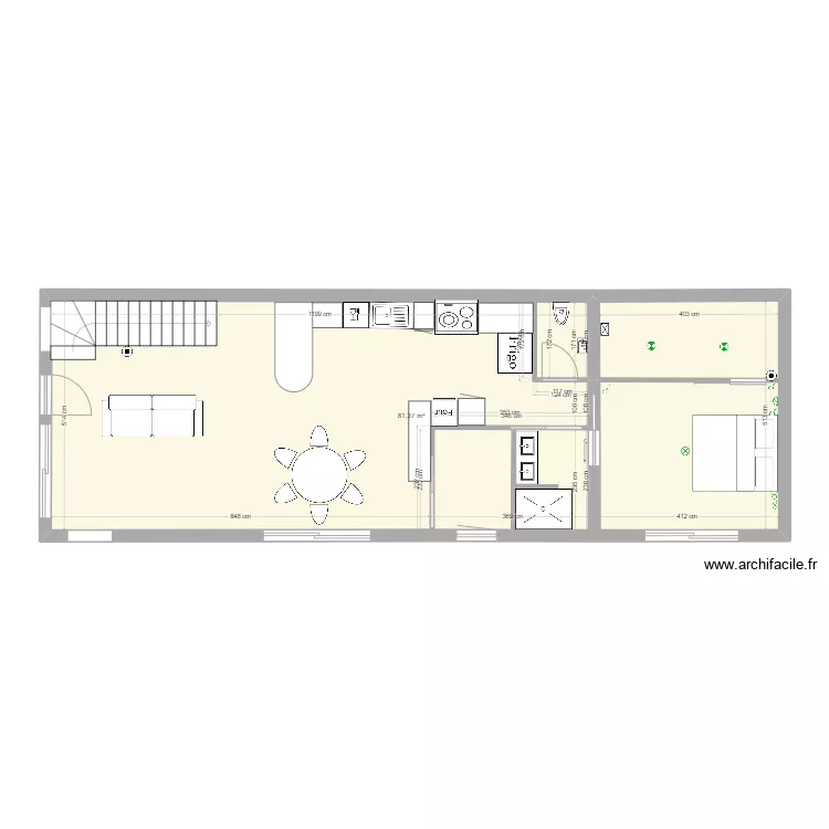 Villa 2 ECL ch1 et dressing. Plan de Villa 2 ECL ch1 et dressing. Plan de