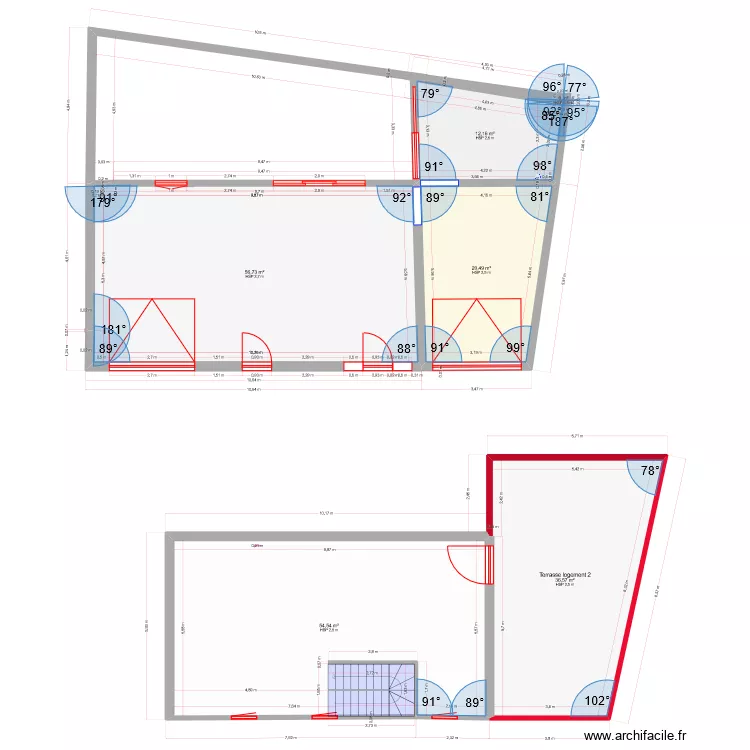 auray RDC, R+1 le 13-11-23 . Plan de 
