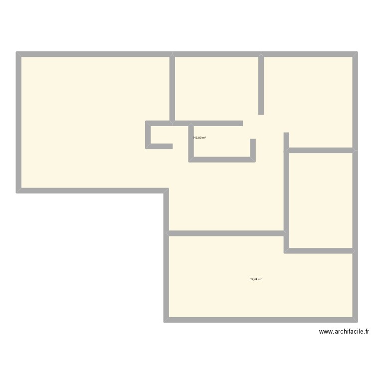 plan kain. Plan de 2 pièces et 183 m2