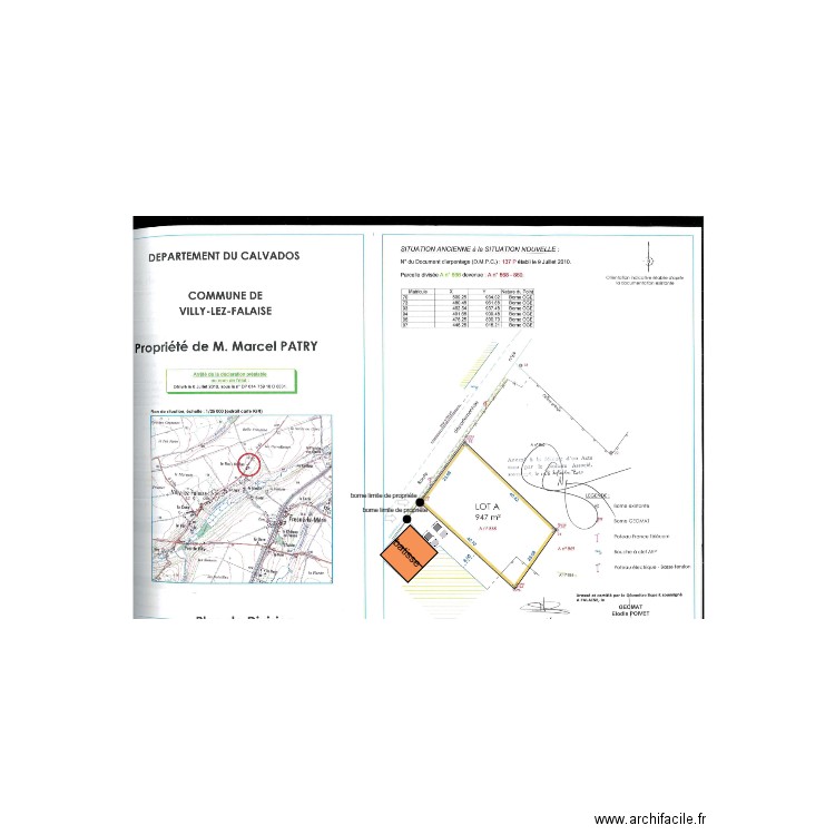 plan bornage. Plan de 0 pièce et 0 m2