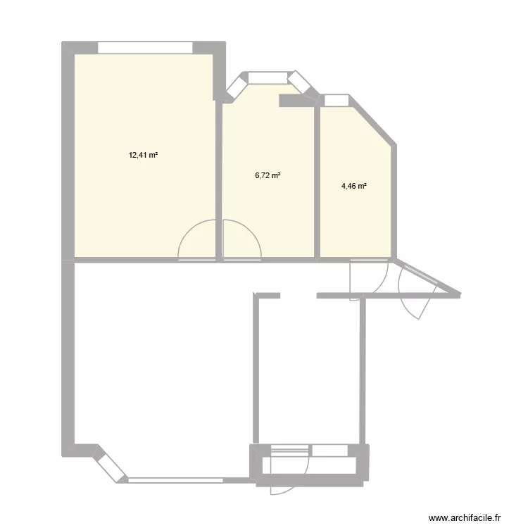 Appartement. Plan de 3 et 24 m² Appartement. Plan de 3 et 24 m²