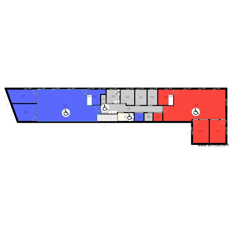 02 - KB - Projet. Plan de 19 pièces et 232 m2