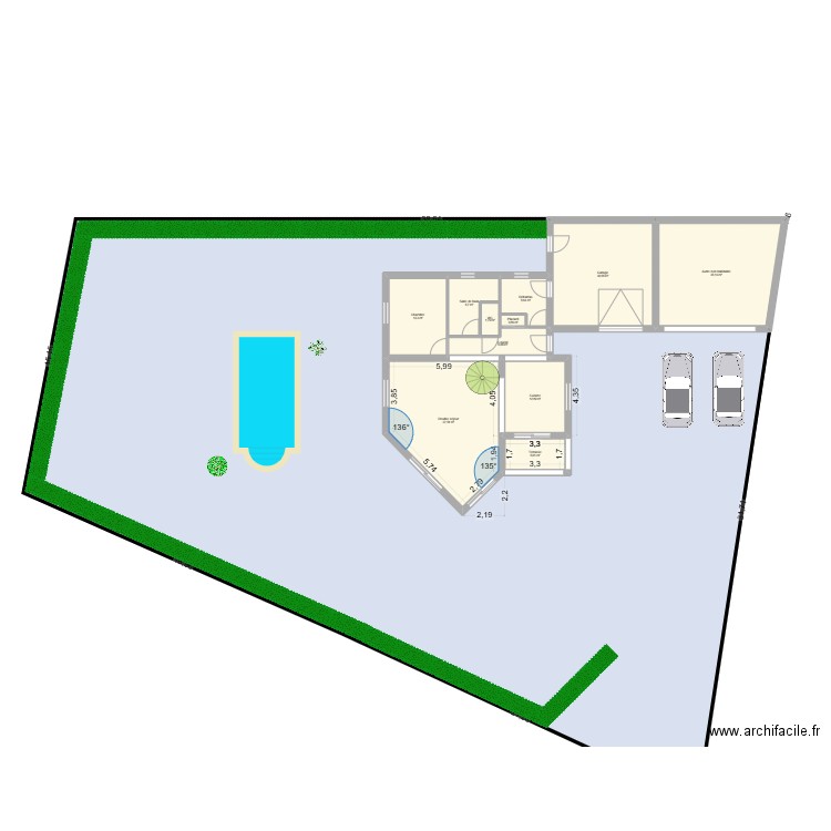 Maison Ardeche V2. Plan de 18 pièces et 292 m2