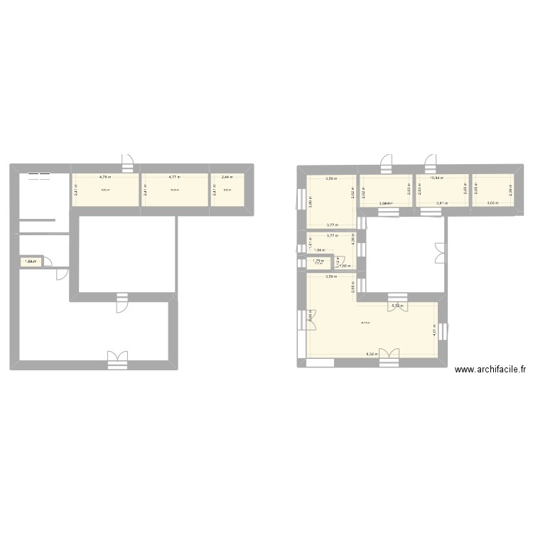Projet maison V2avec ouvertures. Plan de 7 pièces et 123 m2