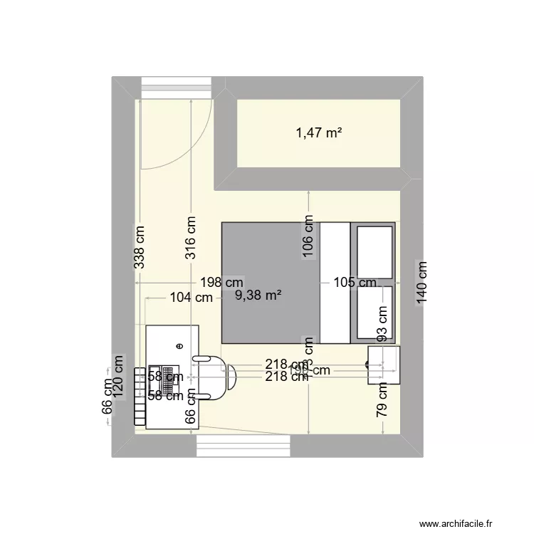 chambre 1. Plan de chambre 1. Plan de