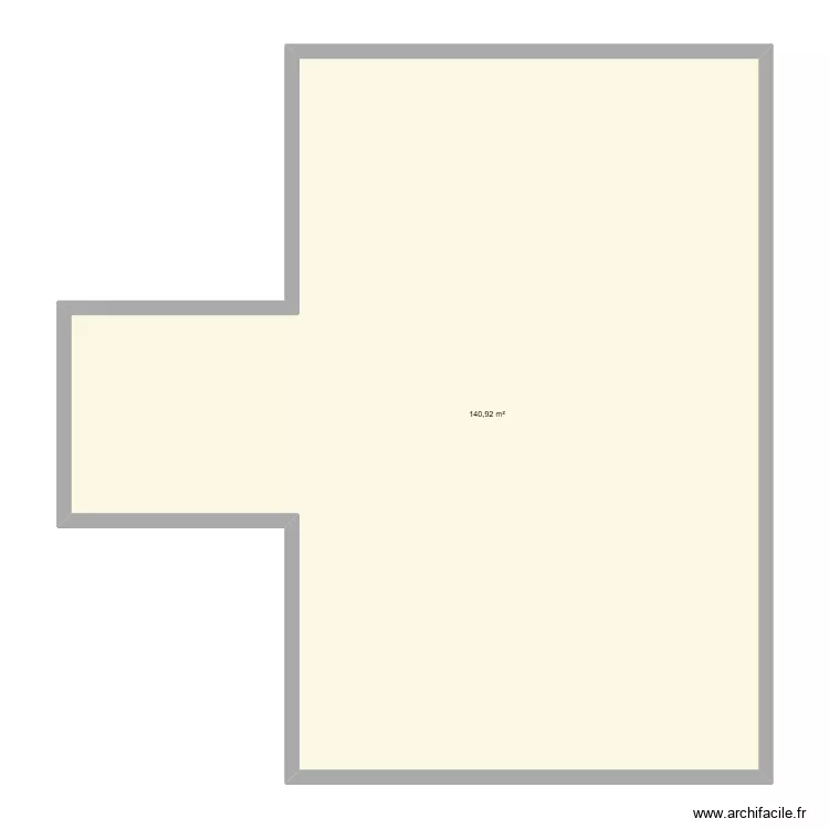 Hall caisse Foilleuse. Plan de 1  et 141 m²