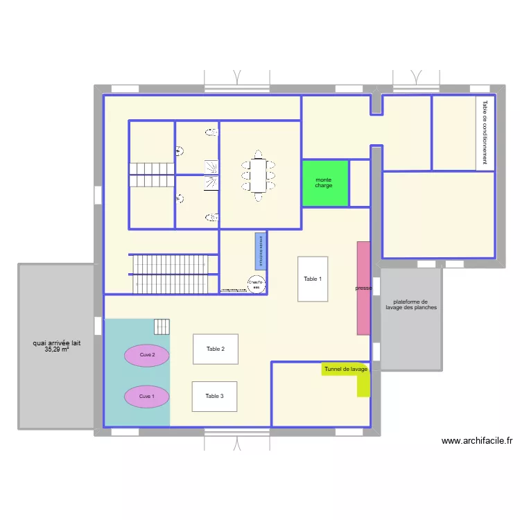 plan de base ferme de javernac niveau 0 mat&eacute;riels. Plan de 