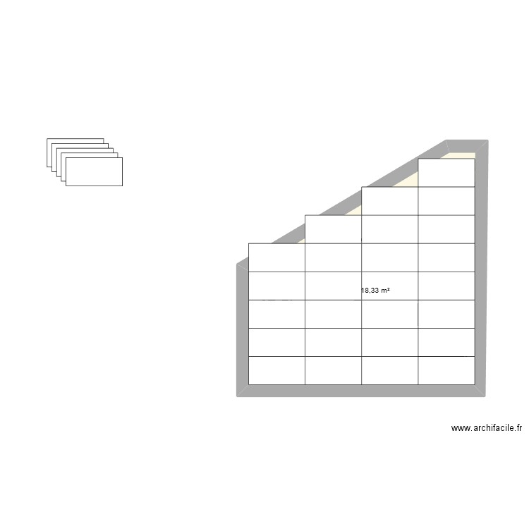 sous sol 1.2. Plan de 1 pièce et 18 m2