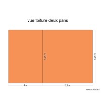 toiture 2x1 pan