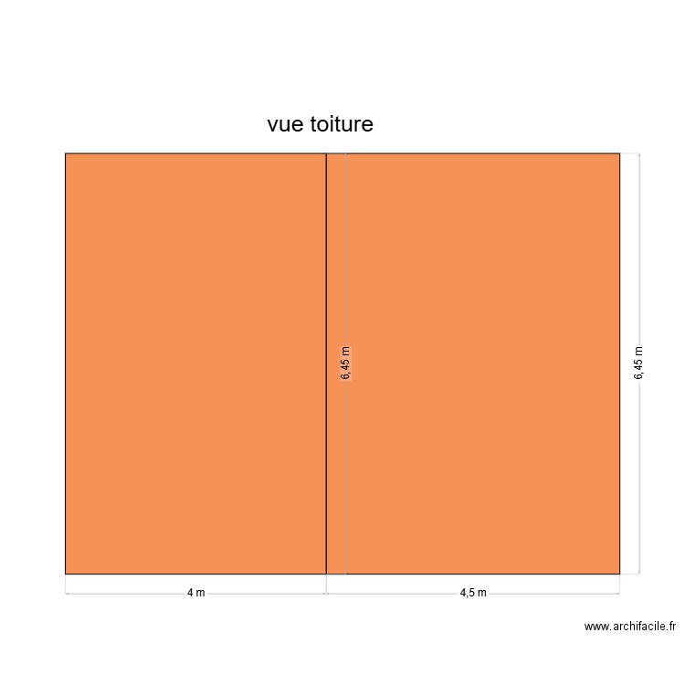 toiture 2x1 pan. Plan de 0 pièce et 0 m2