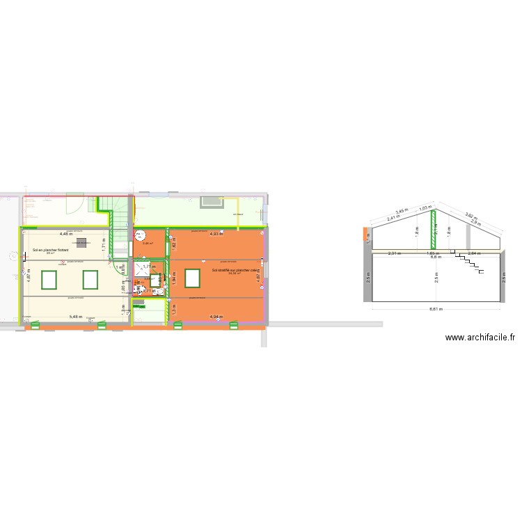 Thil - dépendances. Plan de 16 pièces et 275 m2