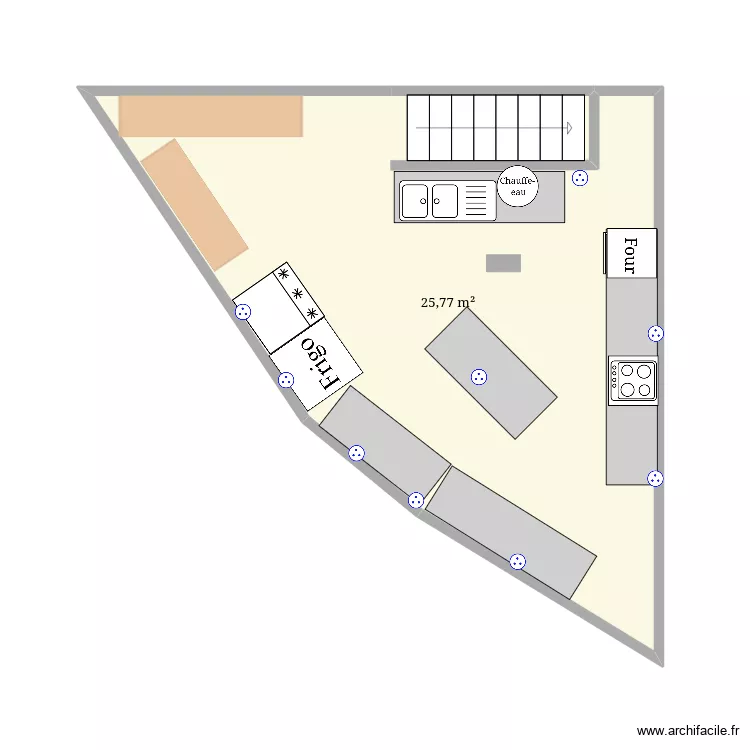 LocalFoixSS. Plan de 1  et 26 m²