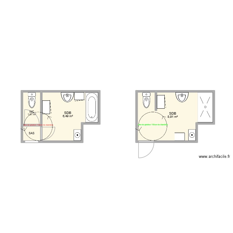 Basso Joel. Plan de 4 pièces et 18 m2