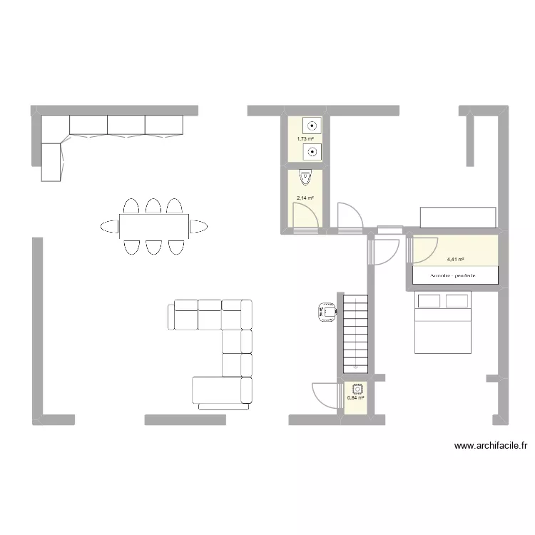 teste 1. Plan de 4  et 9 m²