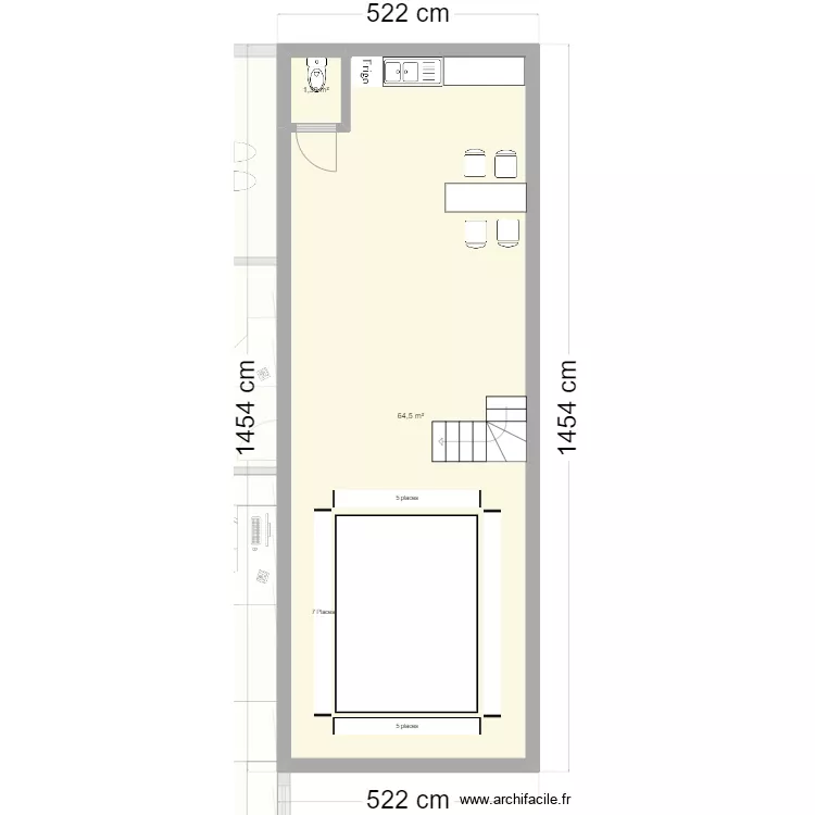 Bureaux &agrave; finir. Plan de 