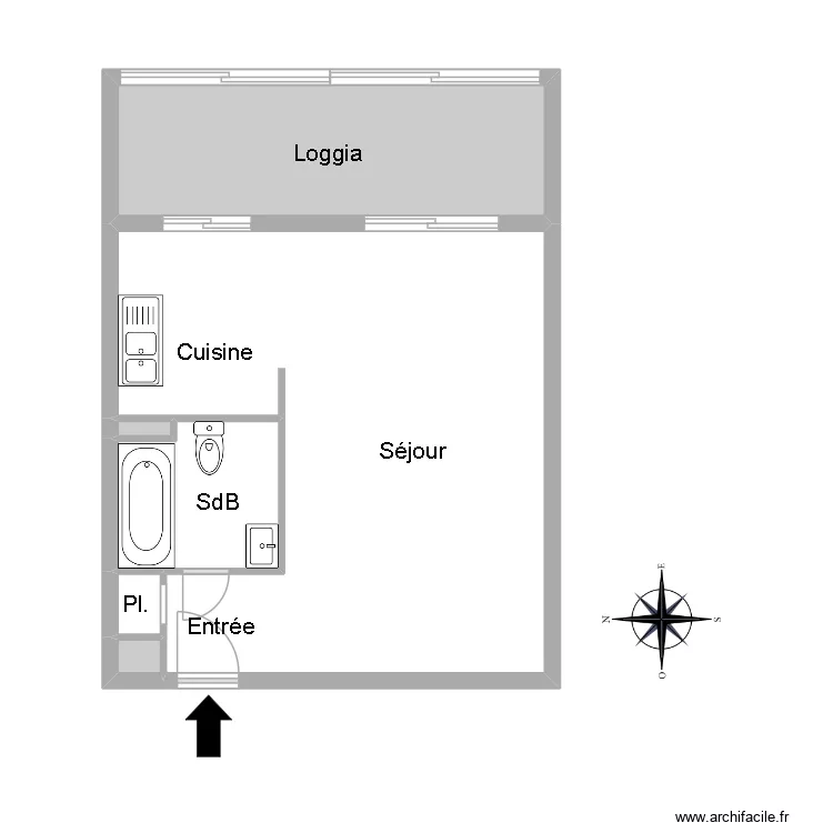 51337 MONDET. Plan de 6  et 41 m²