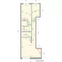 Appartement 2 pi&egrave;ces 61 m&sup2;