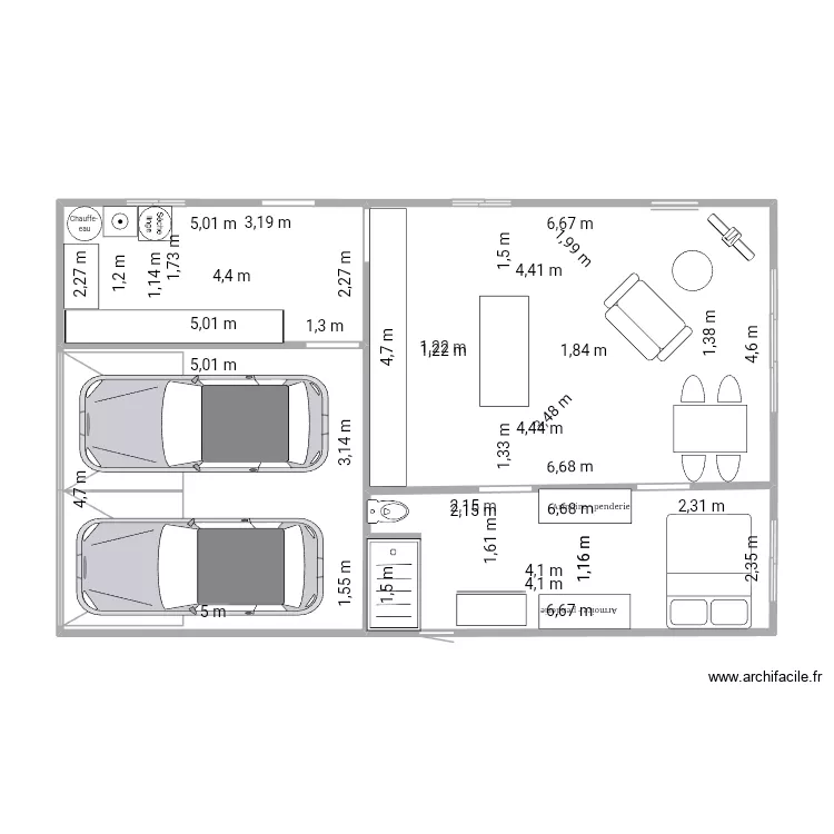 Conteiner 2. Plan de 4 et 81 m² Conteiner 2. Plan de 4 et 81 m²