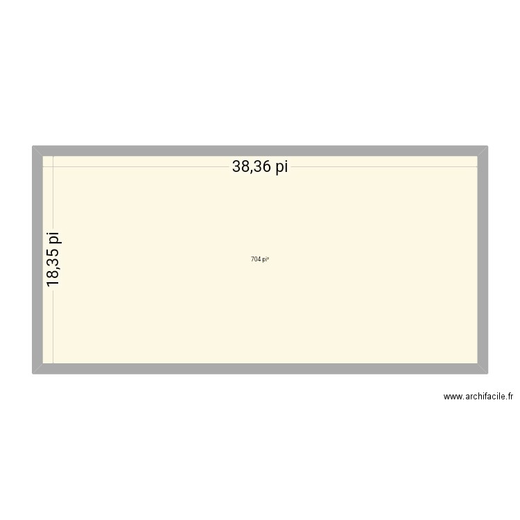Maison. Plan de 1 pièce et 65 m2