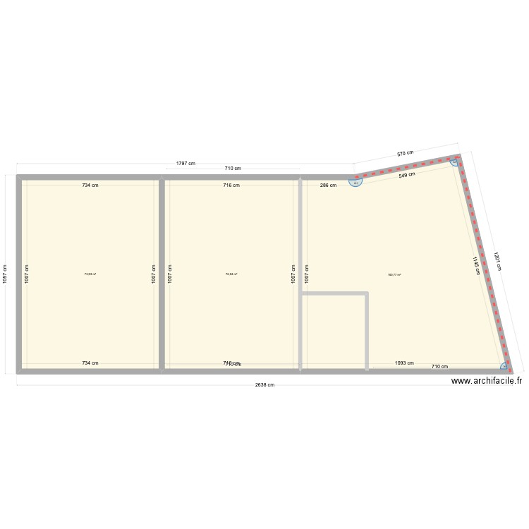 Carl Suzelle 1. Plan de 3 pièces et 247 m2