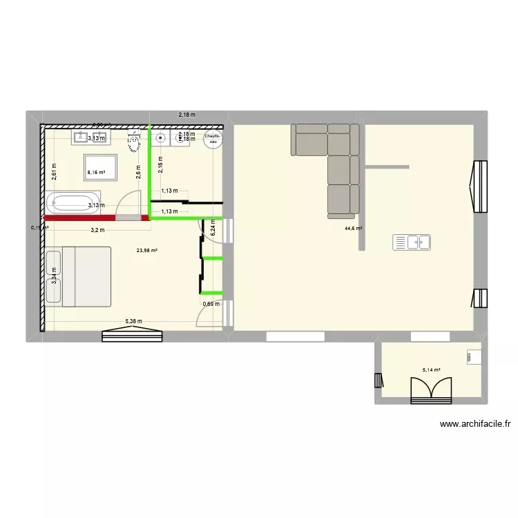 Maison Caudéran V3. Plan de 6 Pièces et 82 m² Maison Caudéran V3. Plan de 6 Pièces et 82 m²