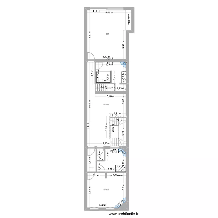 ALSACE Etage projet 2. Plan de 10 pièces et 94 m² ALSACE Etage projet 2. Plan de 10 pièces et 94 m²