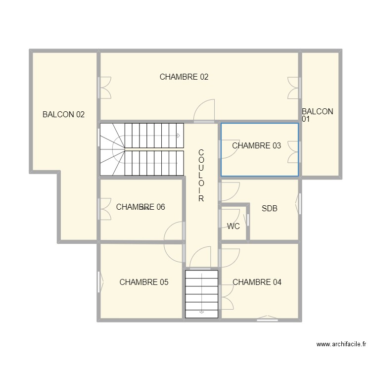 MANDUEL 1ER. Plan de 11 pièces et 69 m2