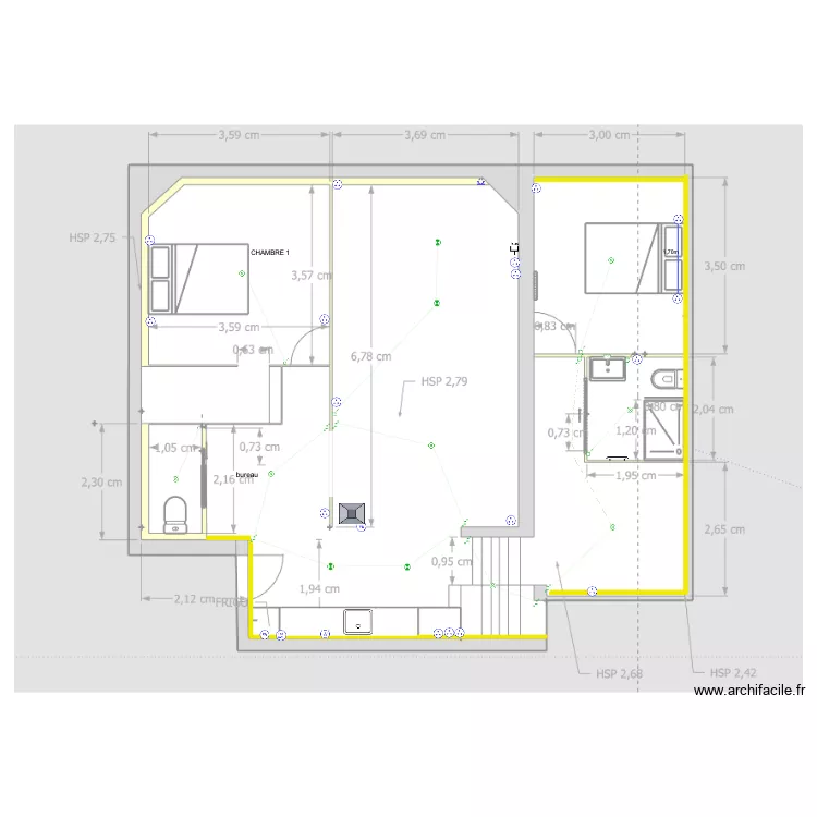 ELEC BERTAUD. Plan de 