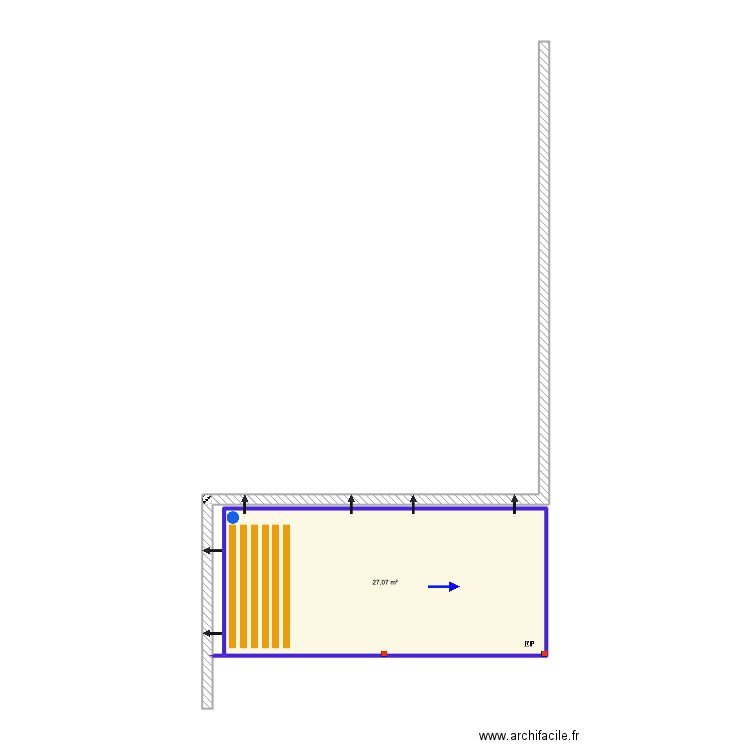 Paulo Marques V2. Plan de 1 pièce et 27 m2