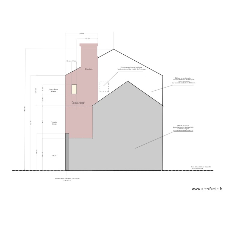 Vue de coupe initiale. Plan de 0 pièce et 0 m2