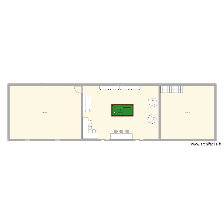 FUSION SYLVAIN 2. Plan de 3 pièces et 149 m2