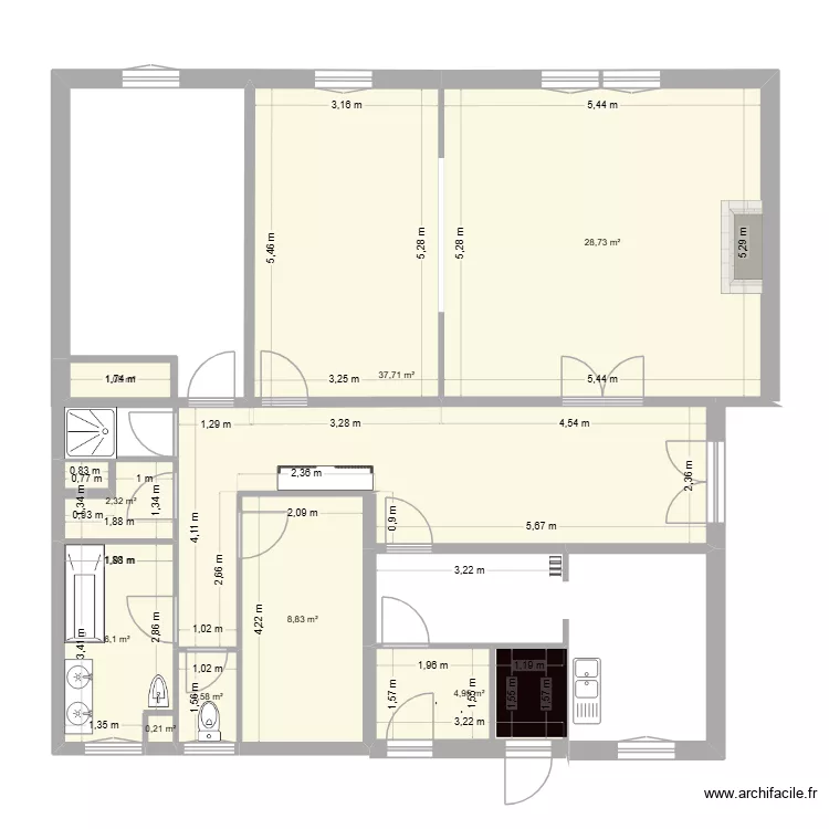 ex GREMONT 4 POTIN NEUILLY RDC DROITE. Plan de 9 et 92 m² ex GREMONT 4 POTIN NEUILLY RDC DROITE. Plan de 9 et 92 m²