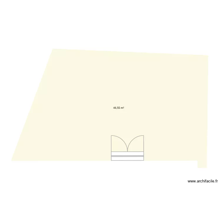 grange. Plan de 1  et 47 m²