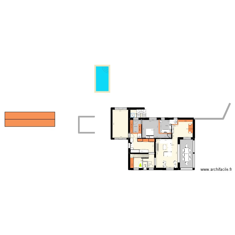plan 11 avril 2022 option cuisine dans garage. Plan de 9 pièces et 140 m2