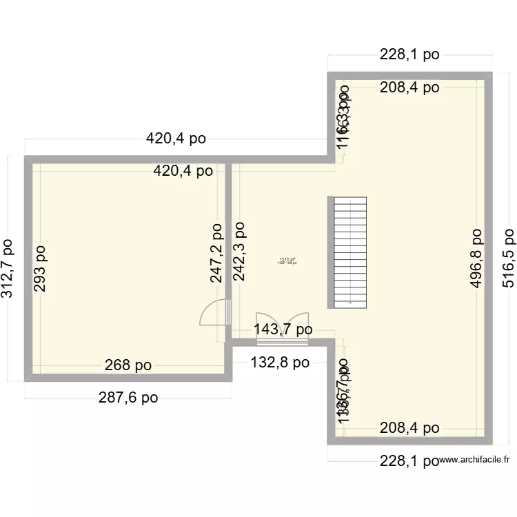 RANDONNEUR. Plan de 1  et 140 m²