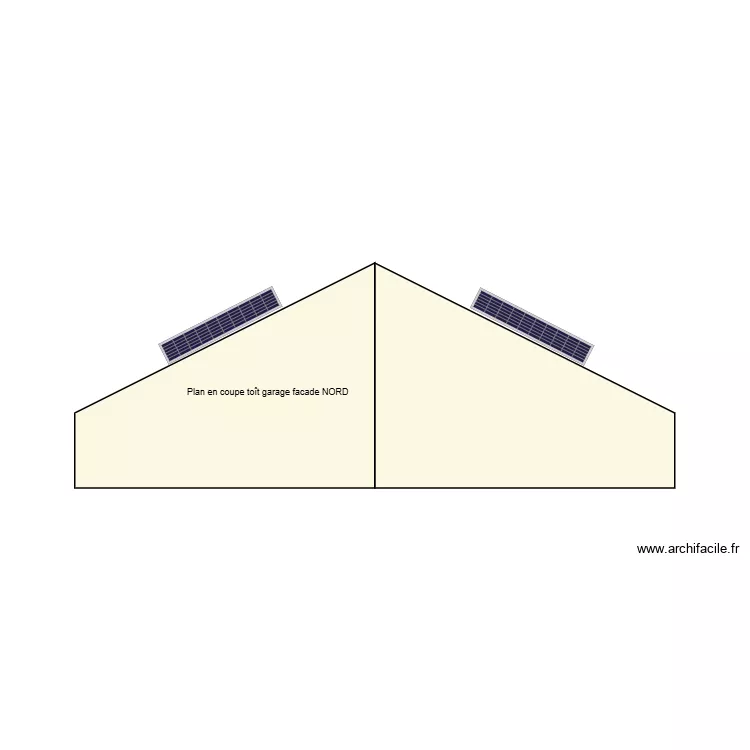 SEILLE PLAN EN COUPE FACE NORD TOIT GARAGE. Plan de 