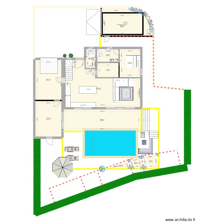 Etage Mais Rochefort-Du-Gard. Plan de 13 pièces et 196 m2