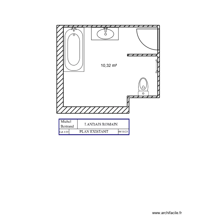 Landais SSB existante. Plan de Landais SSB existante. Plan de