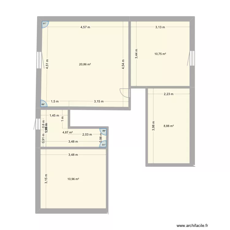 Maison. Plan de 5 et 56 m² Maison. Plan de 5 et 56 m²